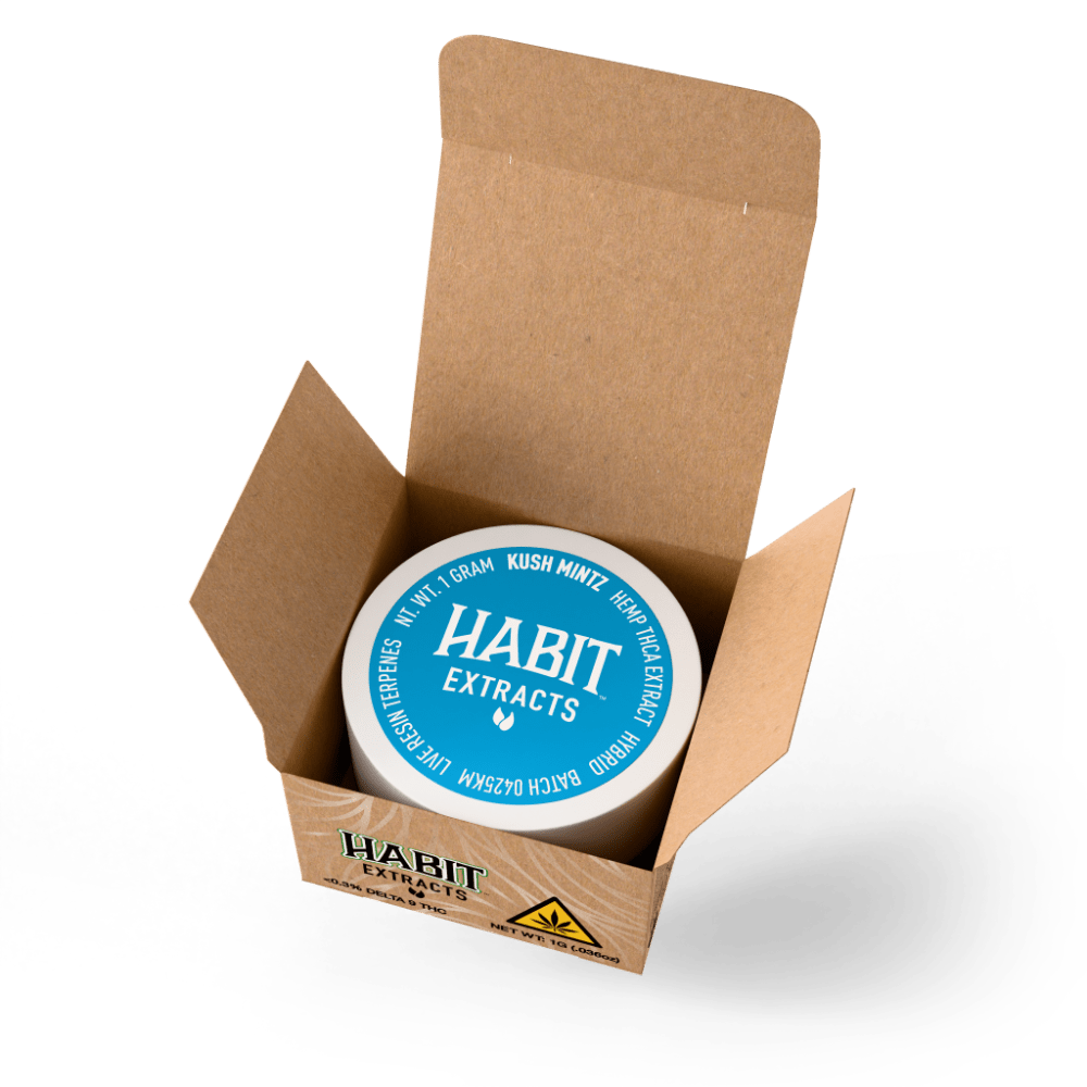 THCA Concentrate 1g Kush Mintz (Hybrid) 10pk display case - Tree Spirit Wellness