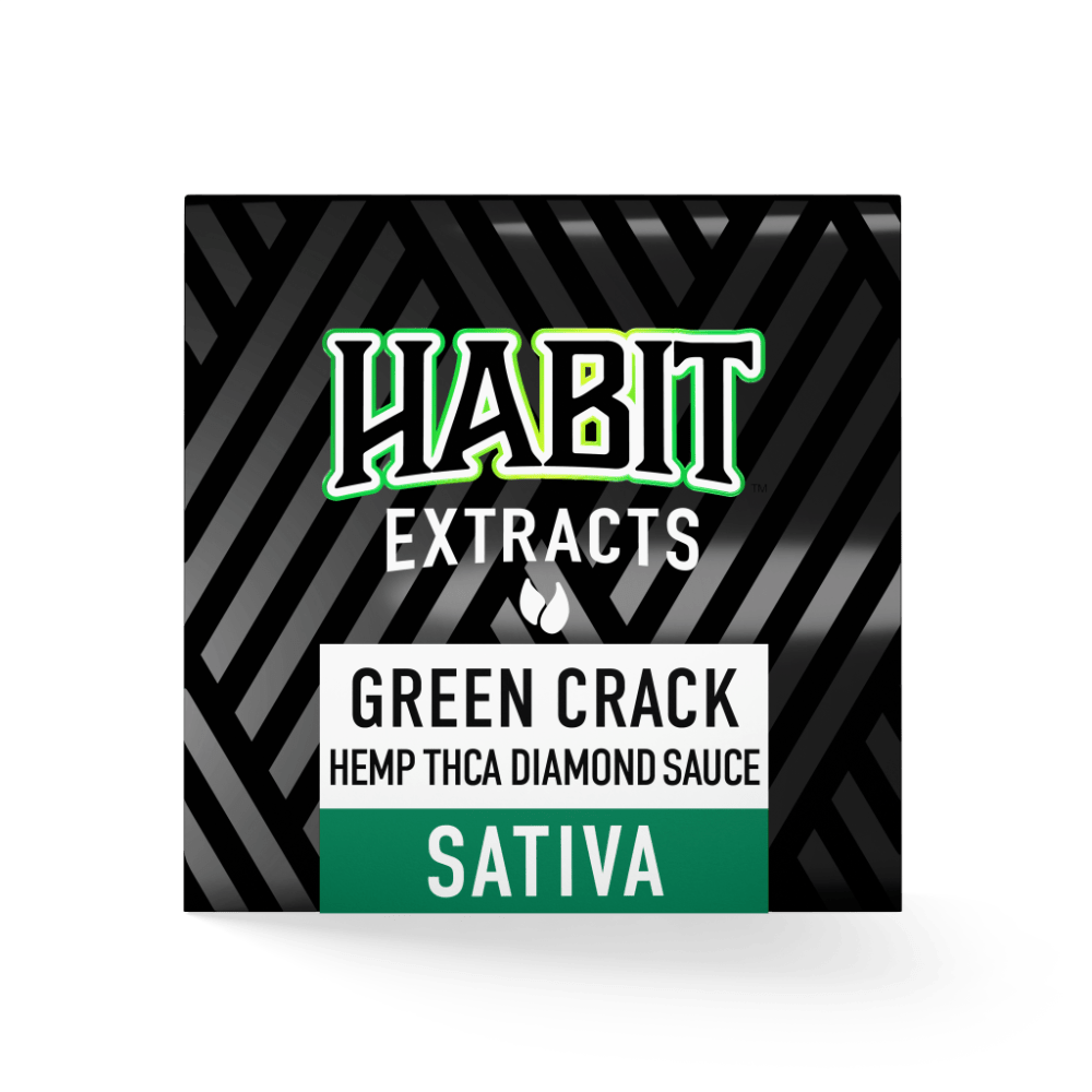 THCA Diamond Sauce Concentrate 1g Green Crack (Sativa) 10pk display case - Tree Spirit Wellness