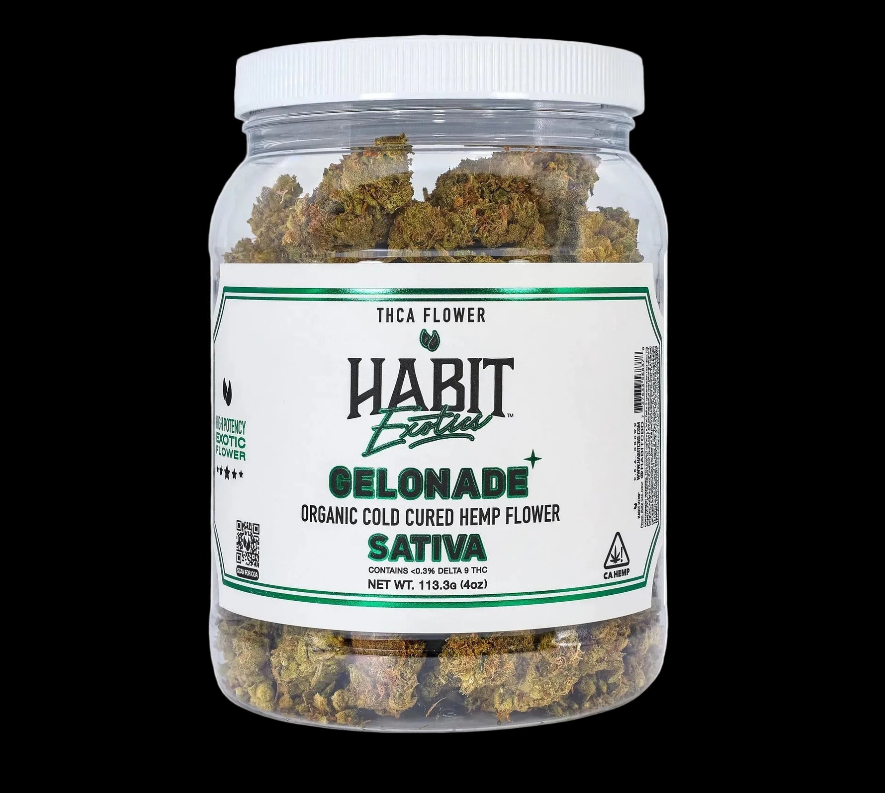 THCA Exotics Flower Jar Gelonade 4oz (Sativa) - BULK - Tree Spirit Wellness