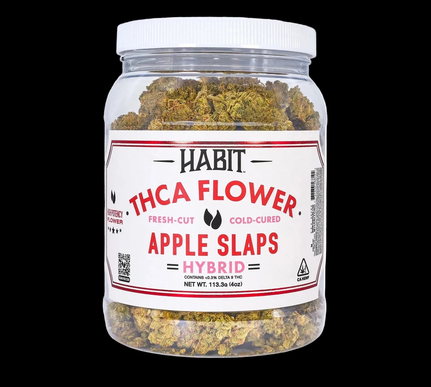 THCA Flower Jar Apple Slaps 4oz (Hybrid) - Tree Spirit Wellness