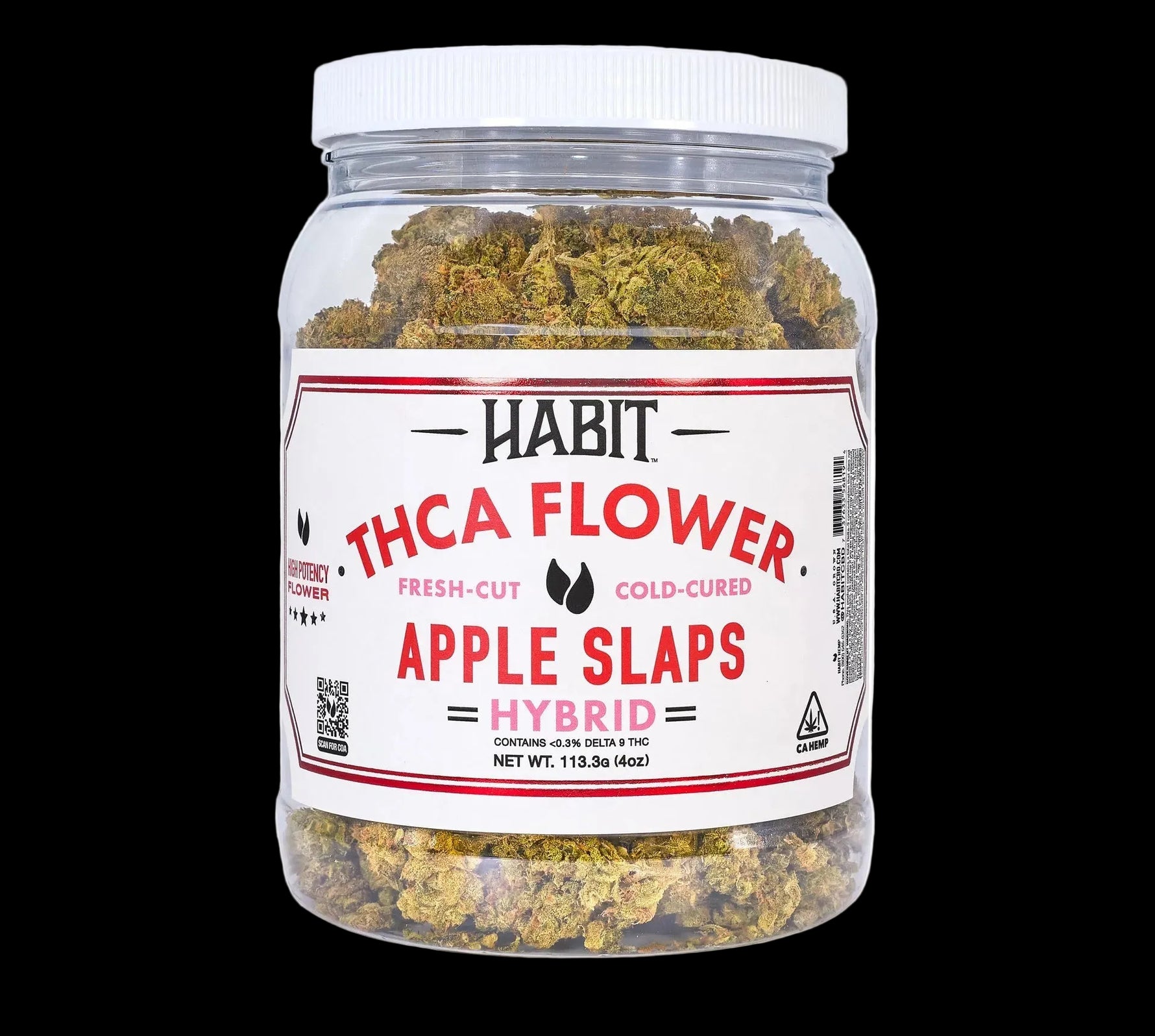 THCA Flower Jar Apple Slaps 4oz (Hybrid) - Tree Spirit Wellness