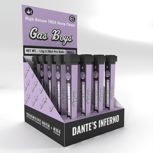 THCA INFUSED PRE - ROLL Dante's Inferno Display Box - Indica (20ct) - Tree Spirit Wellness