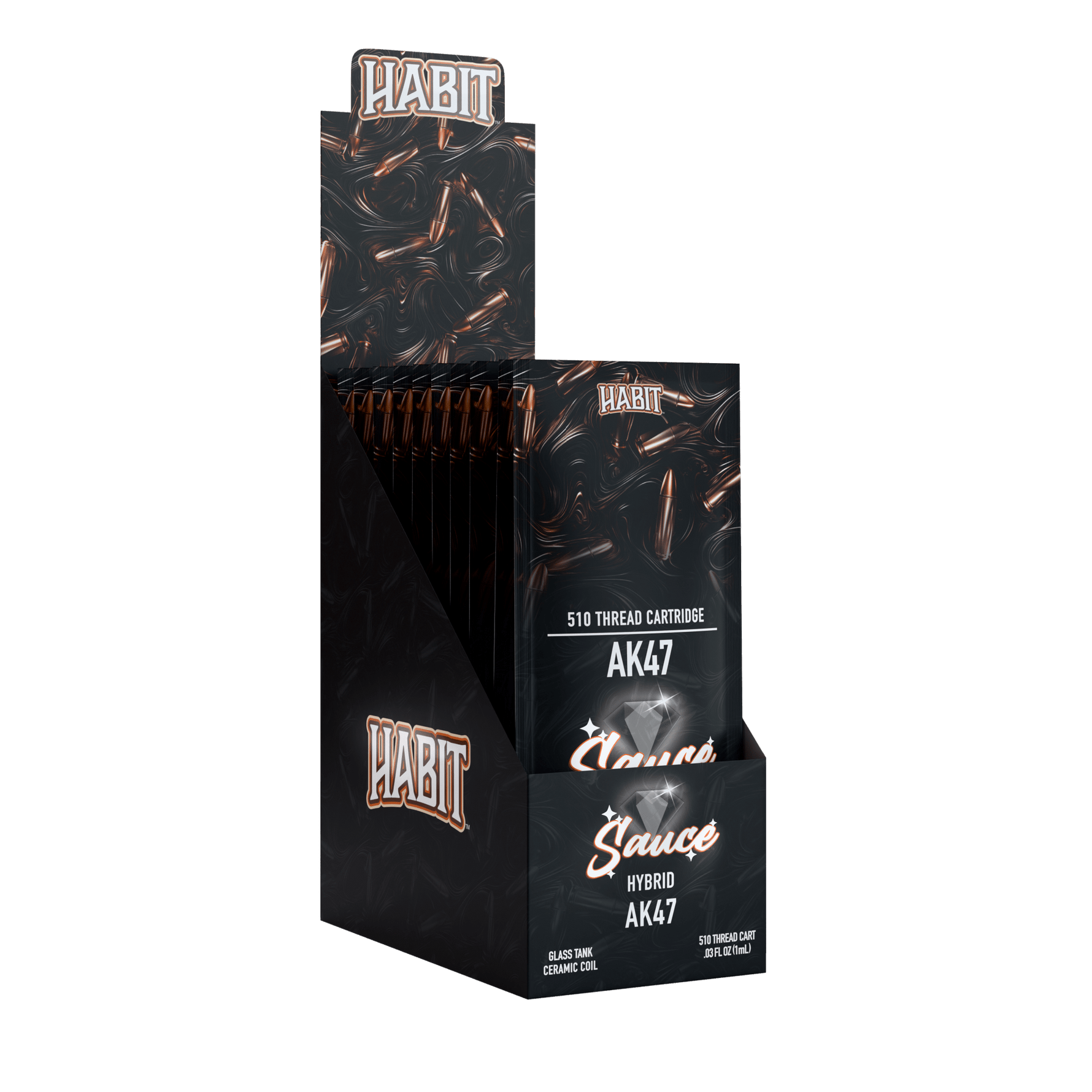 THCA Live Resin 510 Cartridge - AK - 47 1g (Hybrid) - 10 Pack - Tree Spirit Wellness