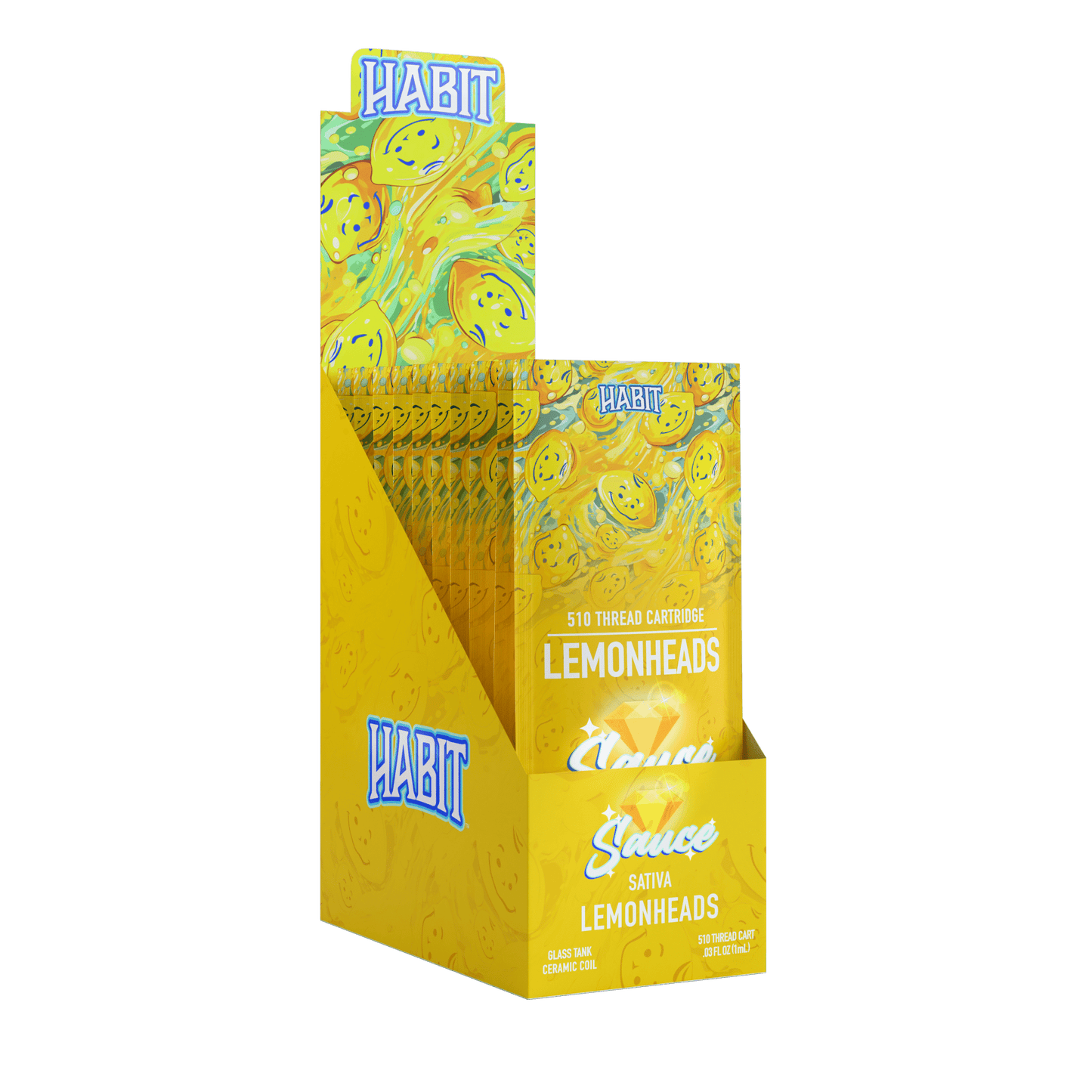 THCA Live Resin 510 Cartridge - Lemonheads 1g (Sativa) - 10 Pack - Tree Spirit Wellness