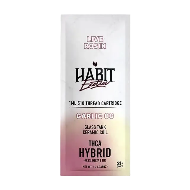 THCA Live Rosin 510 Cartridge - OG Garlic 1g (Hybrid) - 10 Pack - Tree Spirit Wellness