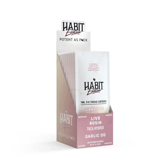THCA Live Rosin 510 Cartridge - OG Garlic 1g (Hybrid) - 10 Pack - Tree Spirit Wellness