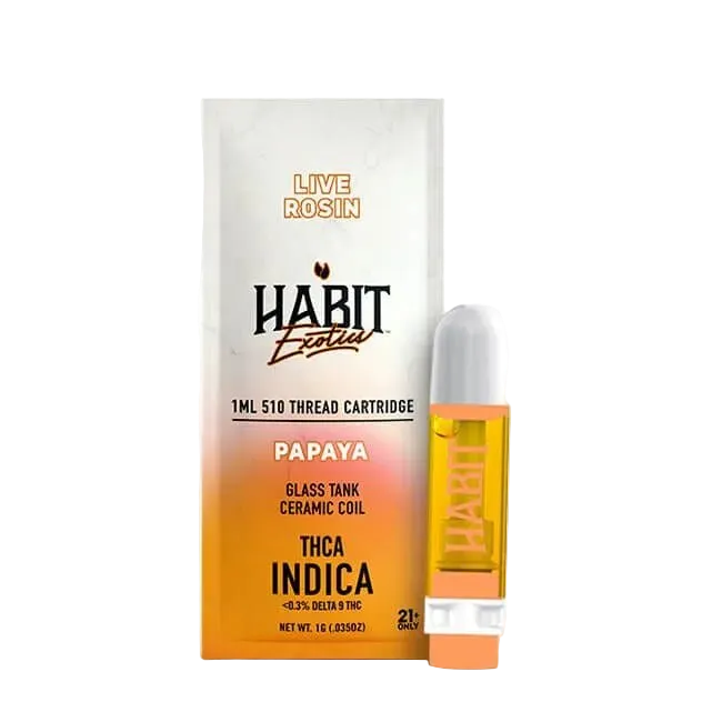 THCA Live Rosin 510 Cartridge - Papaya 1g (Indica) - 10 Pack - Tree Spirit Wellness