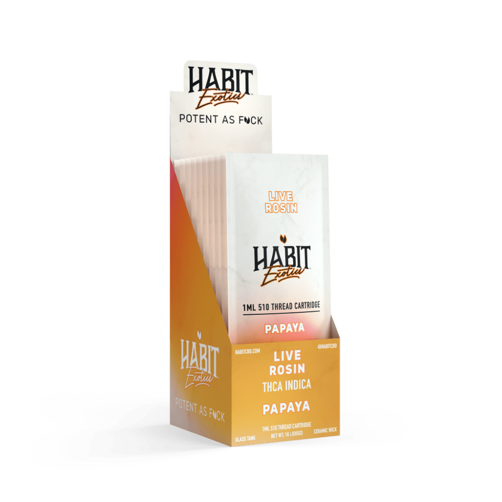 THCA Live Rosin 510 Cartridge - Papaya 1g (Indica) - 10 Pack - Tree Spirit Wellness