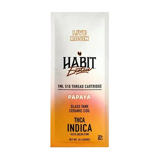 THCA Live Rosin 510 Cartridge - Papaya 1g (Indica) - 10 Pack - Tree Spirit Wellness