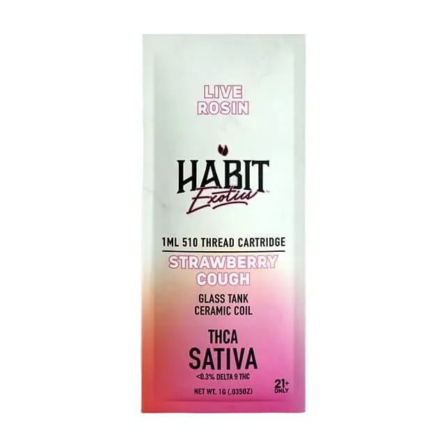 THCA Live Rosin 510 Cartridge - Strawberry Cough 1g (Sativa) - 10 Pack - Tree Spirit Wellness