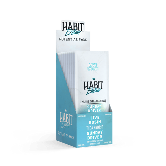 THCA Live Rosin 510 Cartridge - Sunday Driver 1g (Hybrid) - 10 Pack - Tree Spirit Wellness