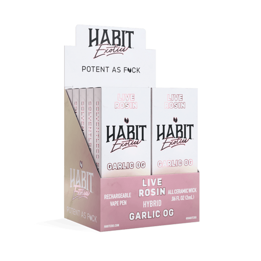 THCA Live Rosin Rechargeable Vape - OG Garlic 2g (Hybrid) - 10 Pack - Tree Spirit Wellness