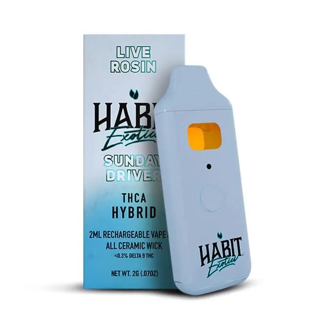 THCA Live Rosin Rechargeable Vape - Sunday Driver 2g (Hybrid) - 10 Pack - Tree Spirit Wellness