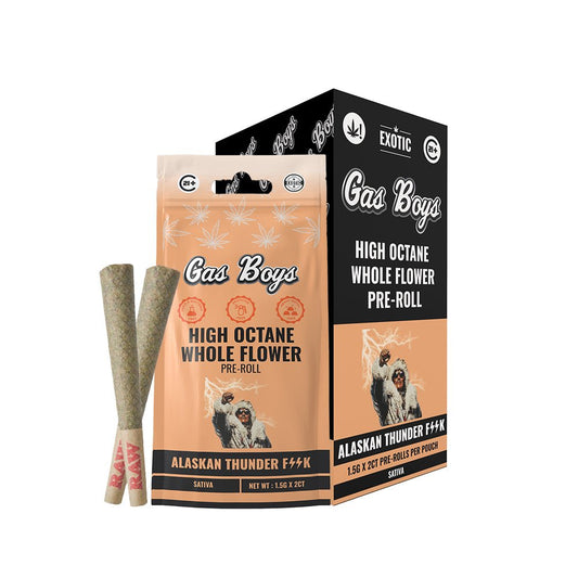THCA Whole Flower PRE - ROLL Alaskan Thunder F**k Display Box - Sativa (10ct pouches) - Tree Spirit Wellness