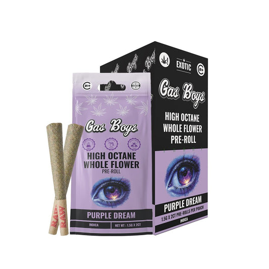 THCA Whole Flower PRE - ROLL Purple Dream Display Box - Indica(10ct pouches) - Tree Spirit Wellness