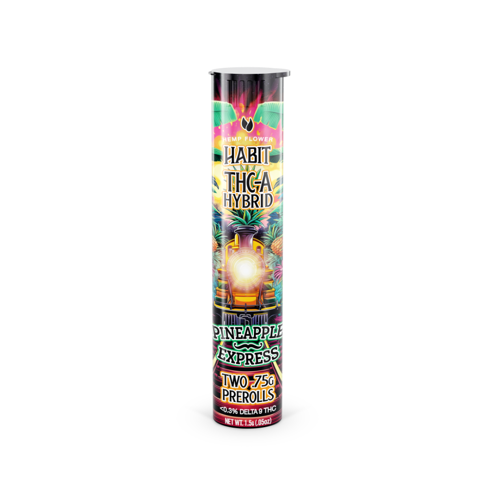 THCA.75g PRE - Rolls 2Pk Pineapple Express (Hybrid) Case of 20 - Tree Spirit Wellness