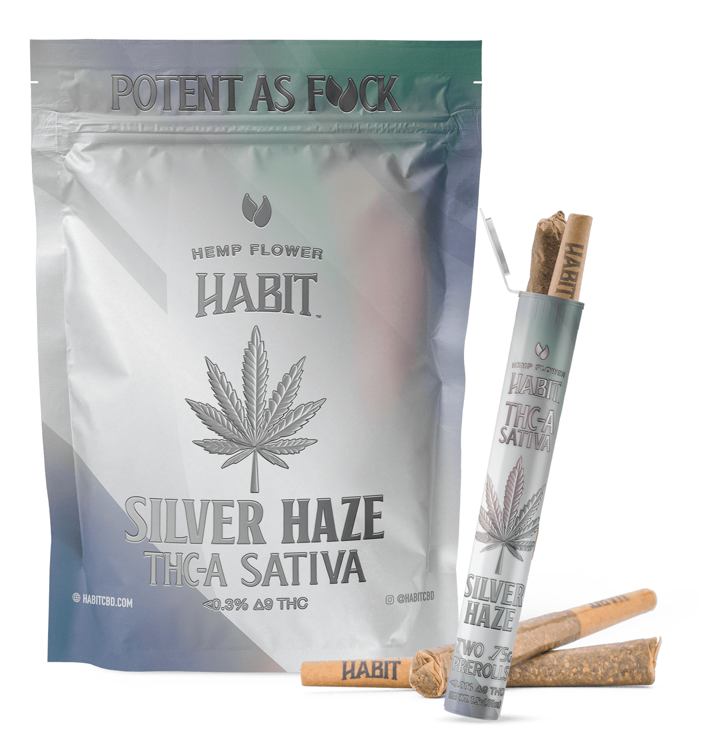 THCA.75g PRE - Rolls 2Pk Silver Haze (Sativa) Case of 10 - Tree Spirit Wellness