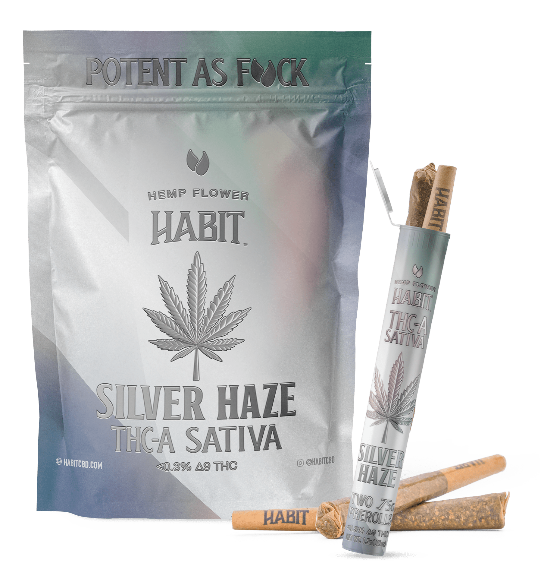 THCA.75g PRE - Rolls 2Pk Silver Haze (Sativa) Case of 10 - Tree Spirit Wellness