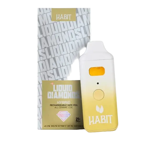 THCP Liquid Diamonds - Cookies & Cream 2g Rechargeable Vape (Hybrid) - 10 Pack - Tree Spirit Wellness
