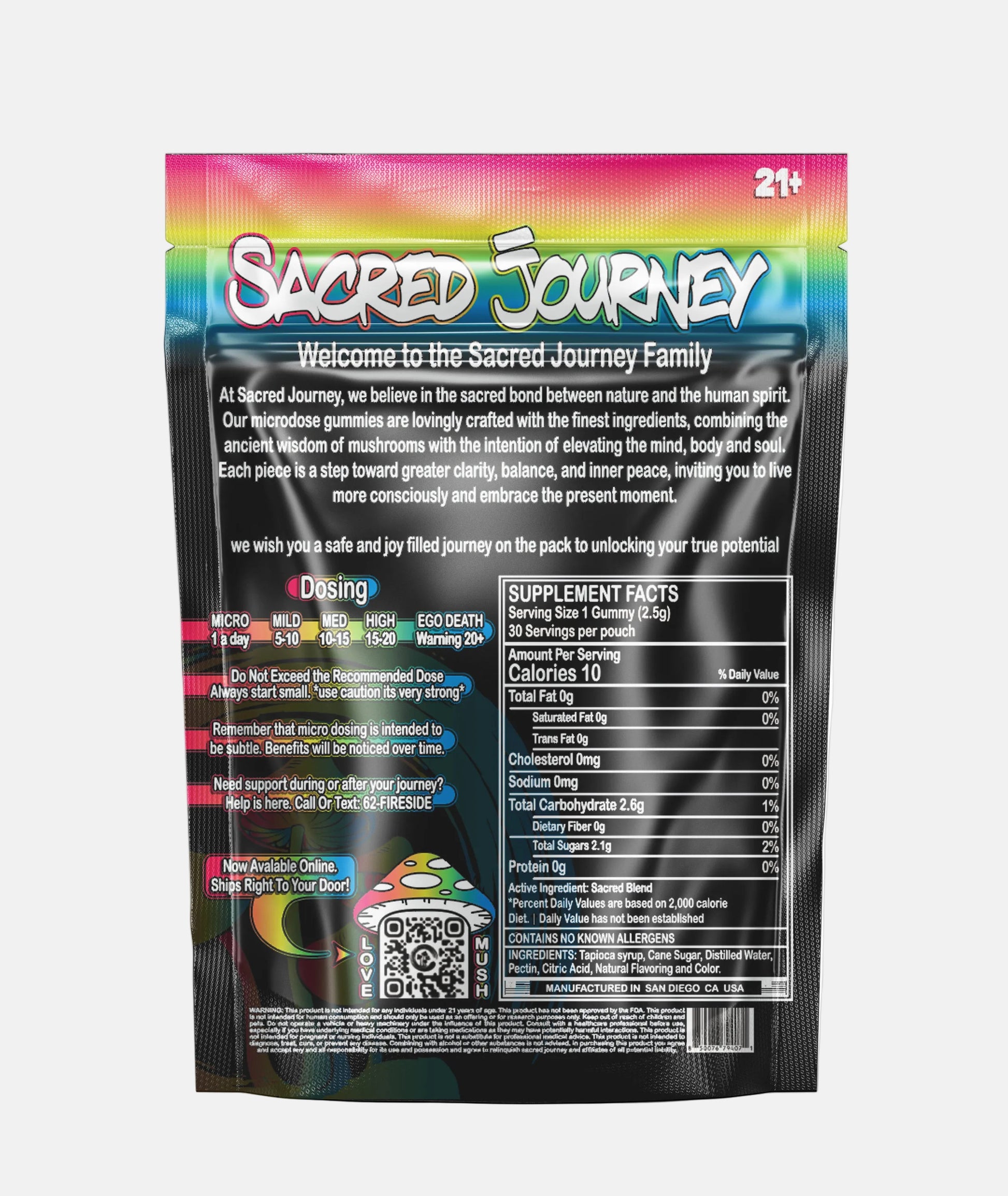 Microdose Gummies back – Tropical Punch - Tree Spirit Wellness