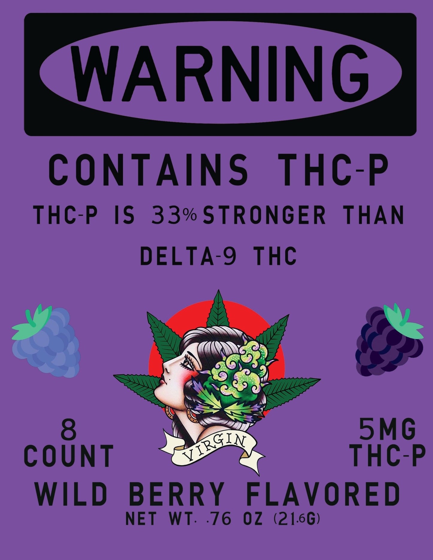 Wild Berry 5mg THC - p 8 count gummy (Box of 10) - Tree Spirit Wellness