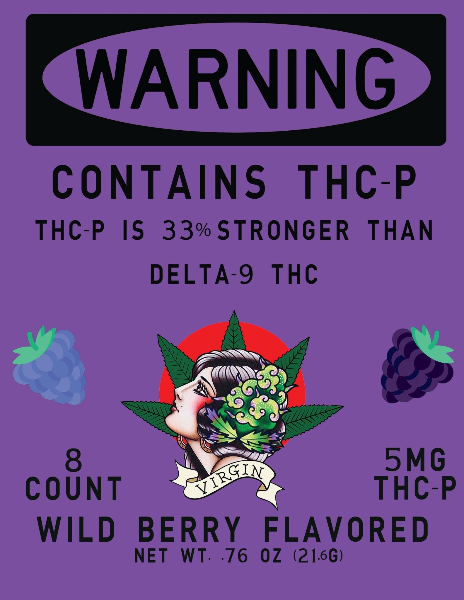 Wild Berry 5mg THC - p 8 count gummy (Box of 10) - Tree Spirit Wellness