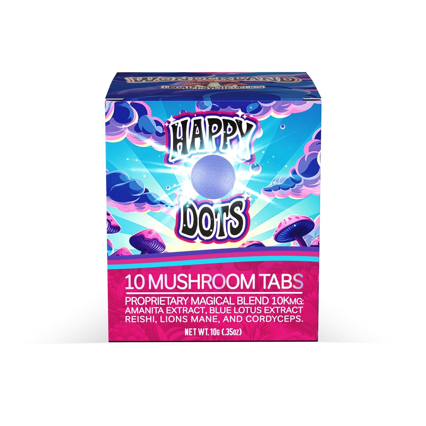 Wonderland Happy Dots Mushroom Tabs 10 count (Case of 10) - Tree Spirit Wellness
