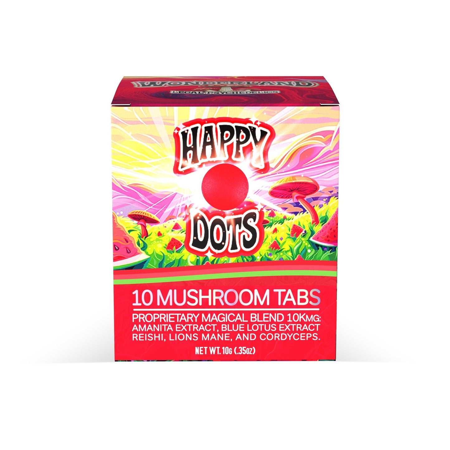 Wonderland Happy Dots Mushroom Tabs 10 count (Case of 10) - Tree Spirit Wellness