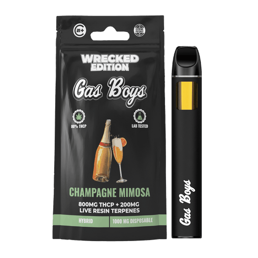 WRECKED THCP 1G DISPOSABLE VAPE - Champagne Mimosa - Hybrid (10ct) - Tree Spirit Wellness