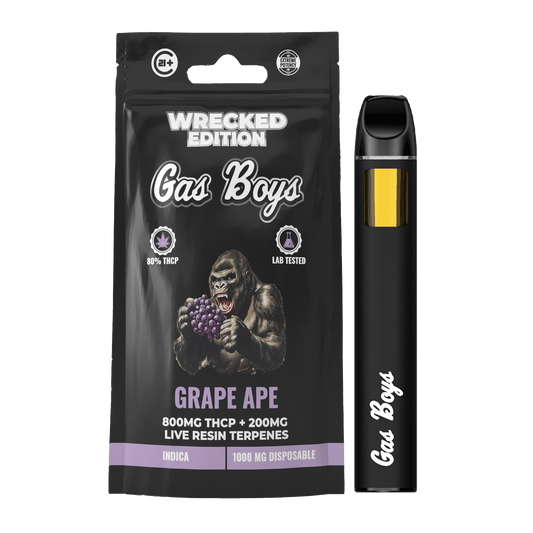 WRECKED THCP 1G DISPOSABLE VAPE - Grape Ape - Indica (10ct) - Tree Spirit Wellness