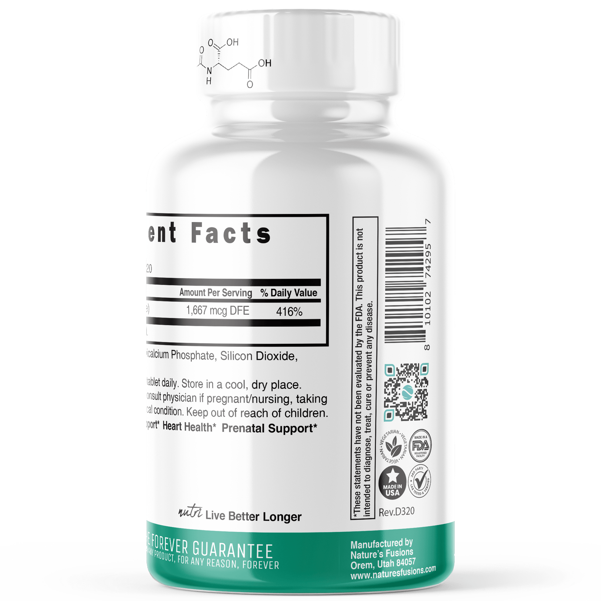 Methylfolate 1 MG - 120 Vegan Ct - Tree Spirit Wellness