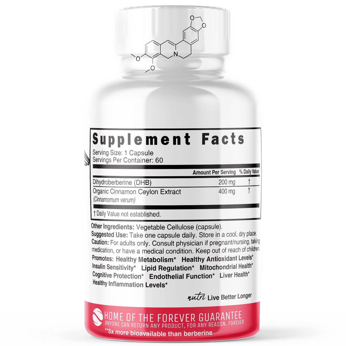 Dihydro-Berberine with Cinnamon Ceylon 200mg - Tree Spirit Wellness
