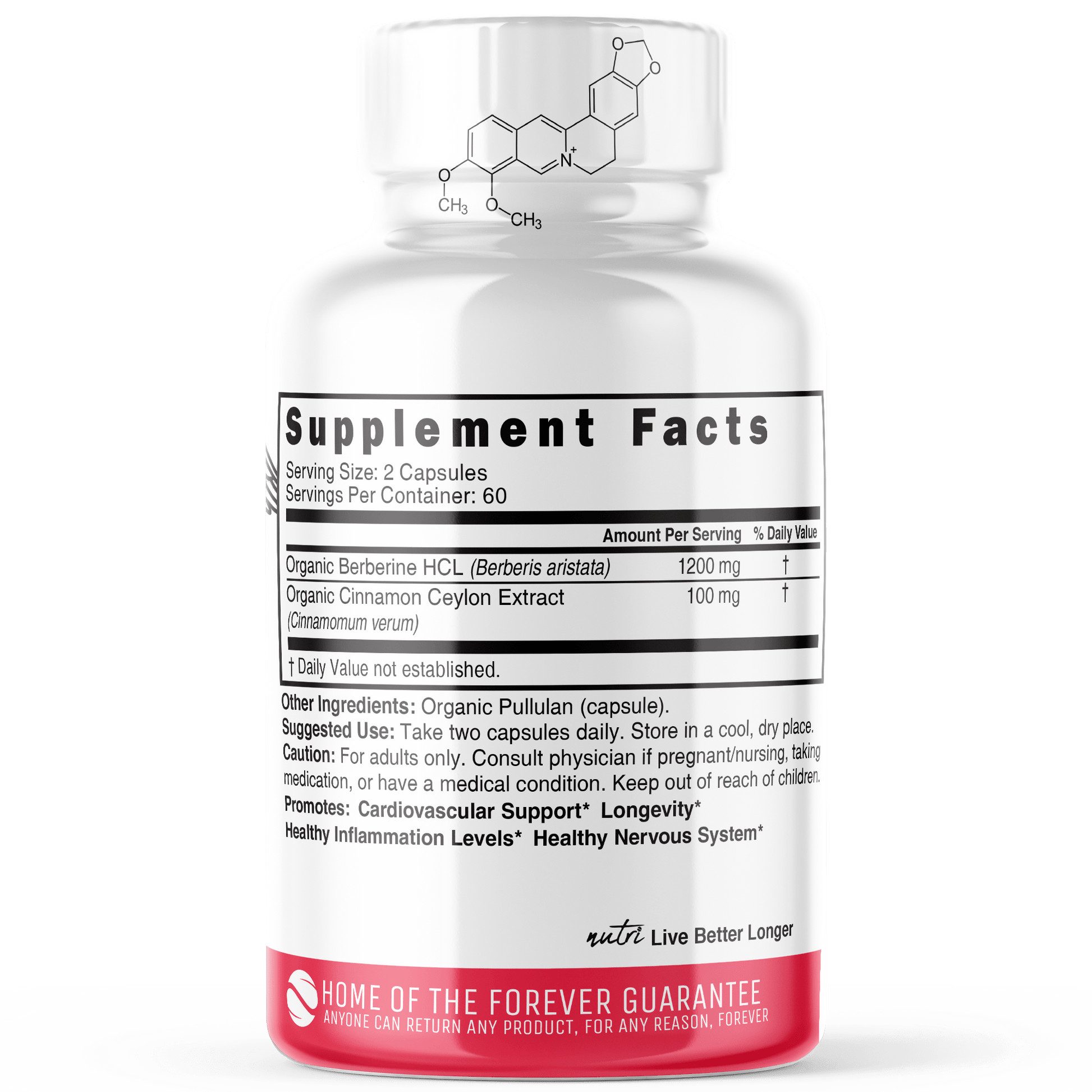 Nutri Berberine+ ORGANIC With Ceylon Cinnamon - Tree Spirit Wellness