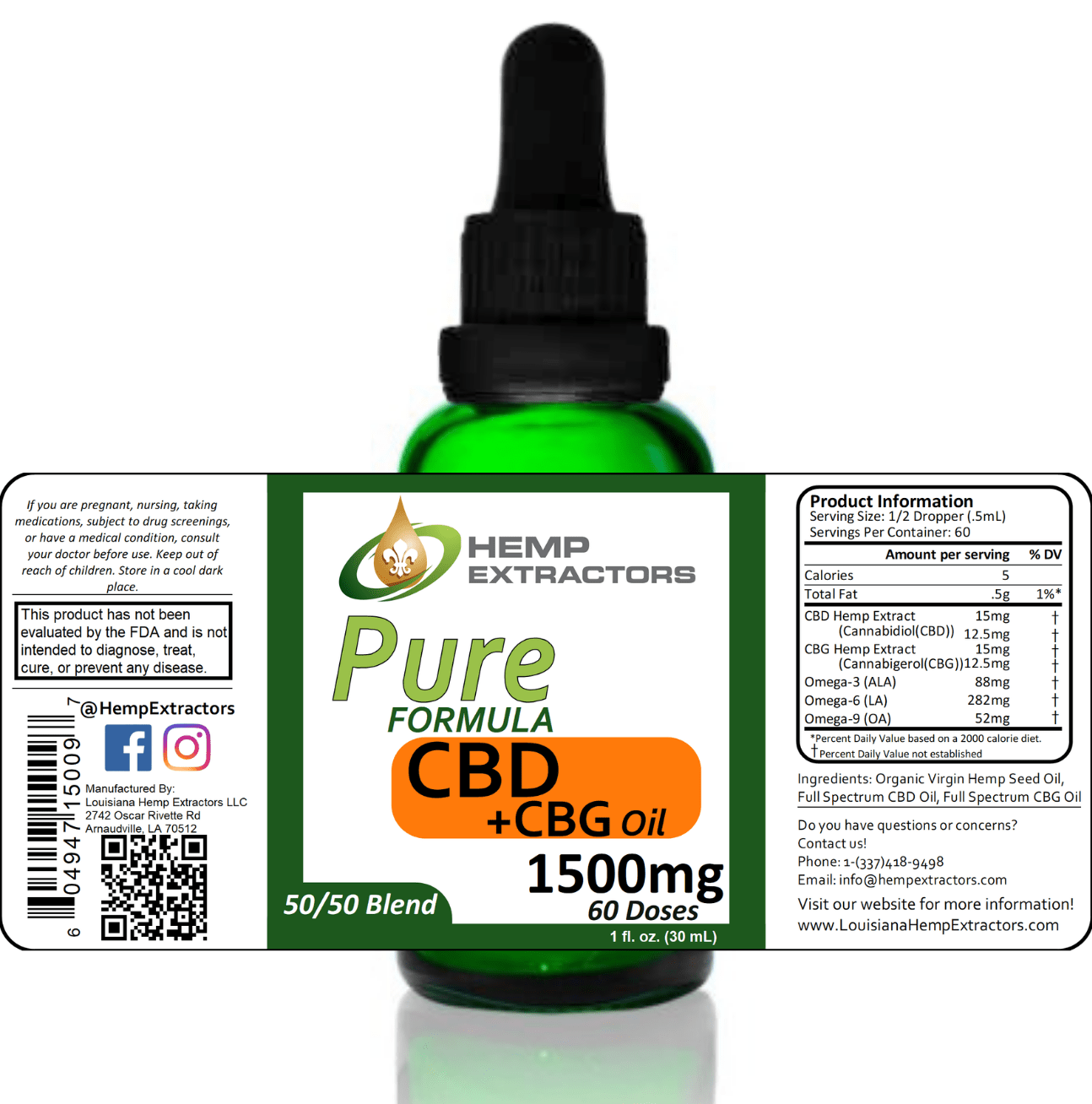 Pure Formula CBD+CBG - Tree Spirit Wellness