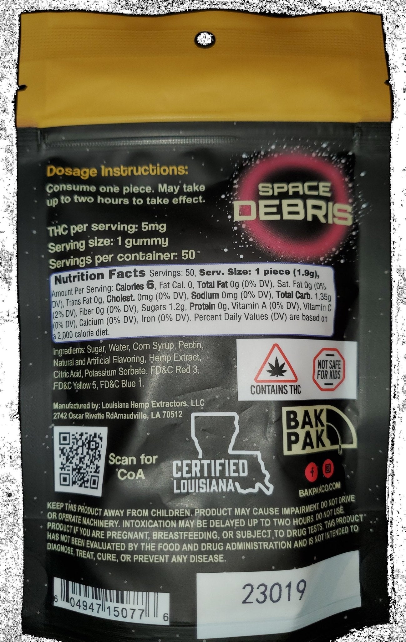 Space Debris 250 Strawberry Lemonade - 50 ct. 5mg - Tree Spirit Wellness