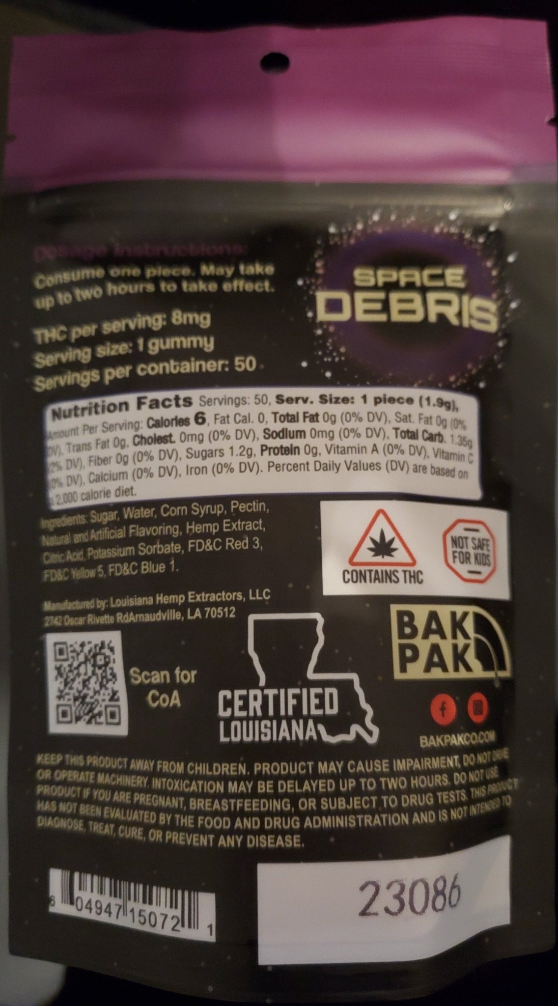 Space Debris 400 Watermelon 50 ct. 8mg - Tree Spirit Wellness